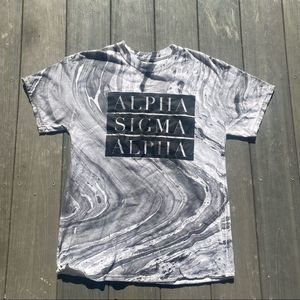 Alpha Sigma Alpha T shirt Marble design ASA shirt size M